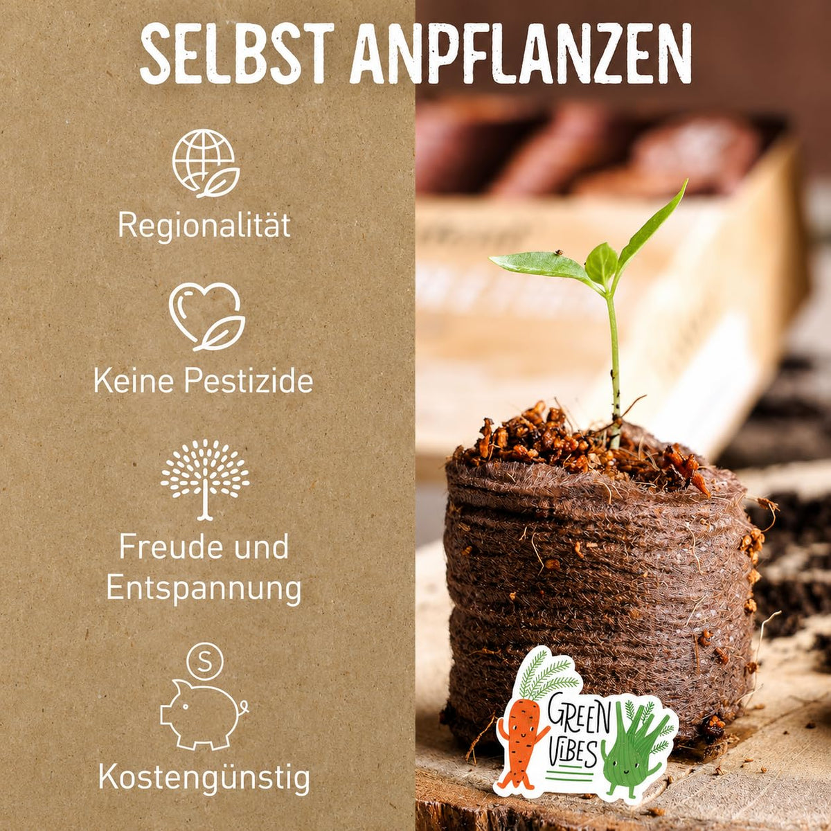 Kokos-Quelltabletten
