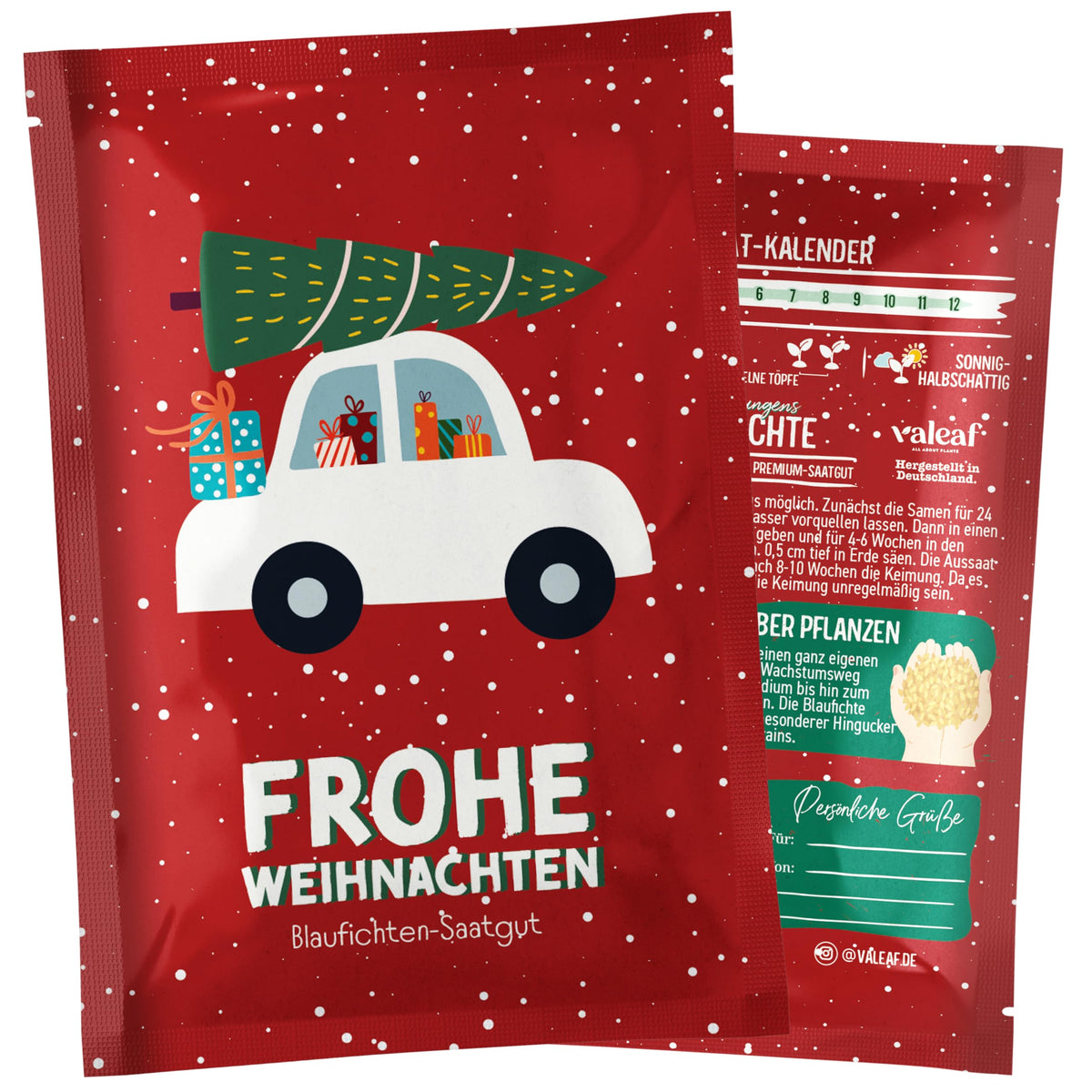 Weihnachtsbaum Samentütchen als Geschenk – Weihnachtsauto