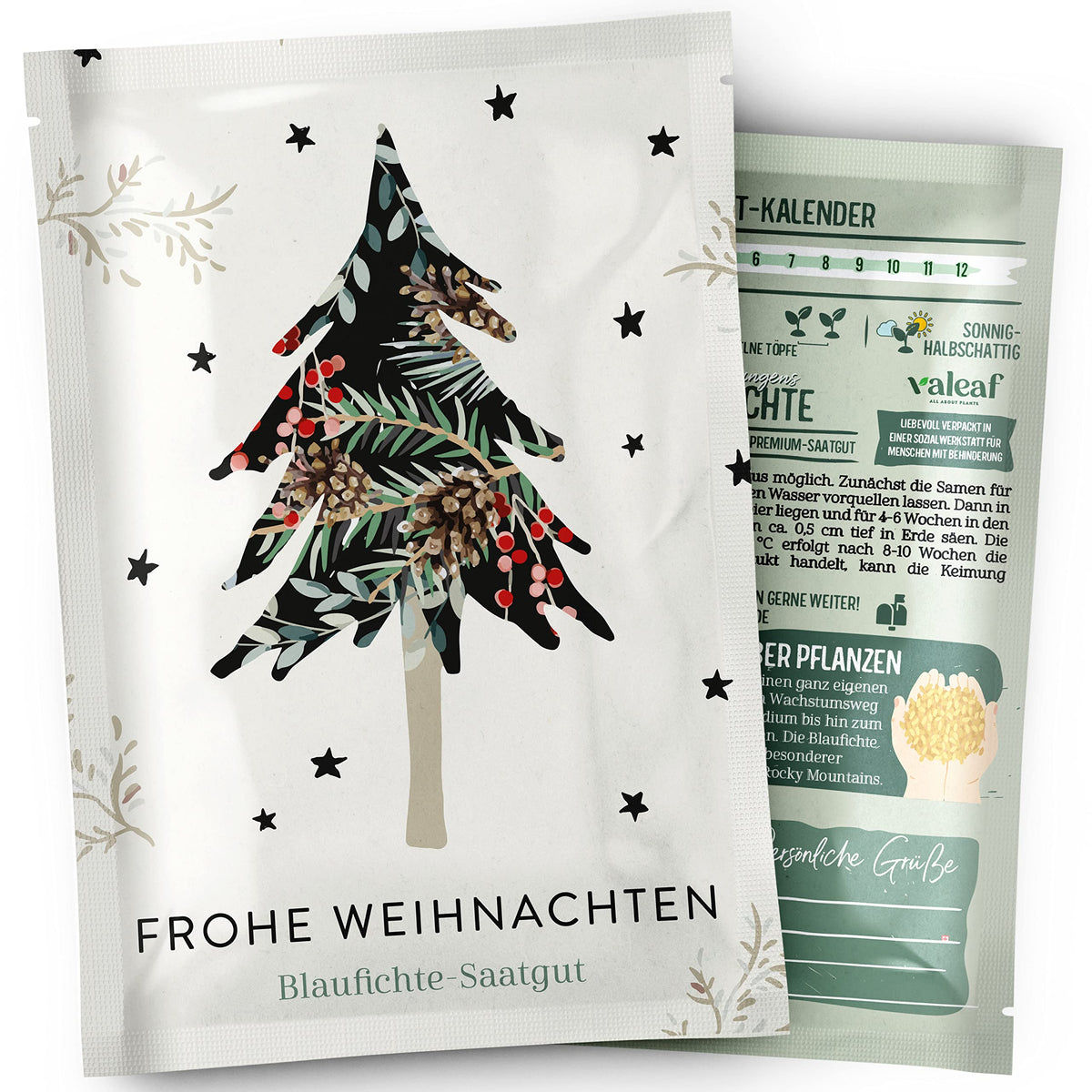 Weihnachtsbaum Samentütchen als Geschenk – Frohe Weihnachten