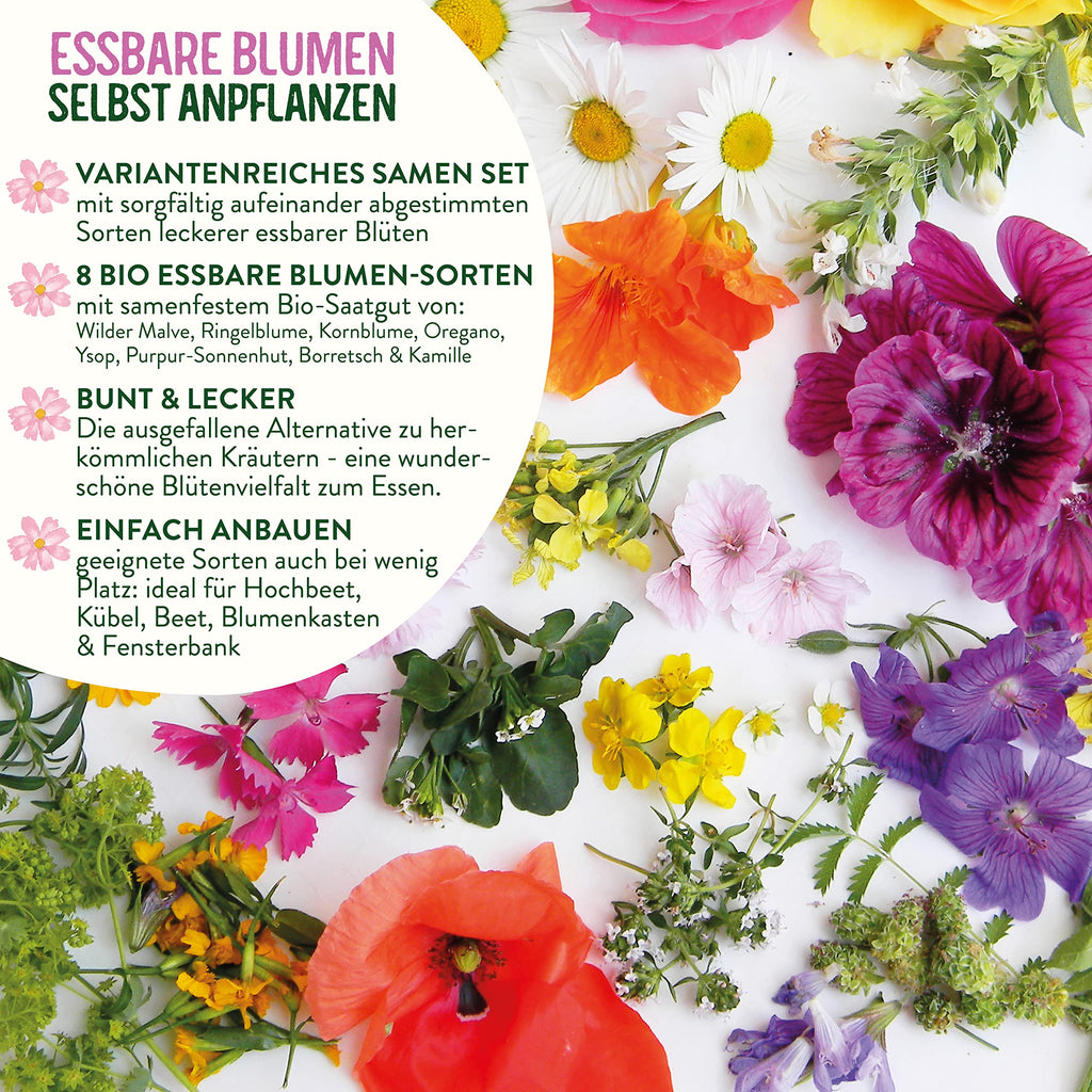 BIO Essbare Blüten Samen Set