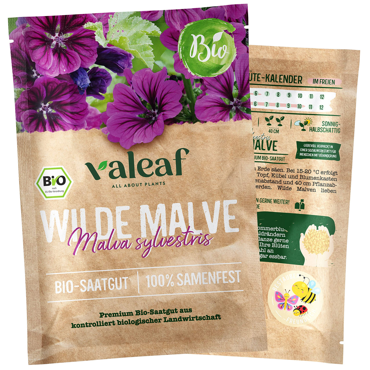 BIO Wildblumen Samen – Einzeltütchen – Wilde Malve