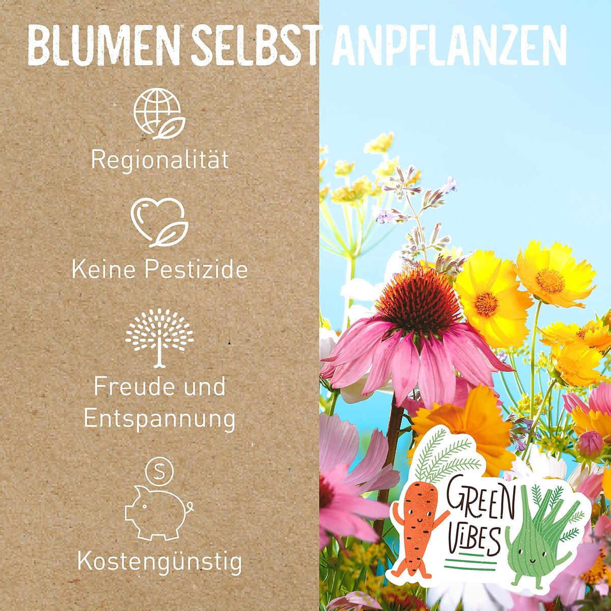 BIO Blumen Samen Set – Bunte Blumen