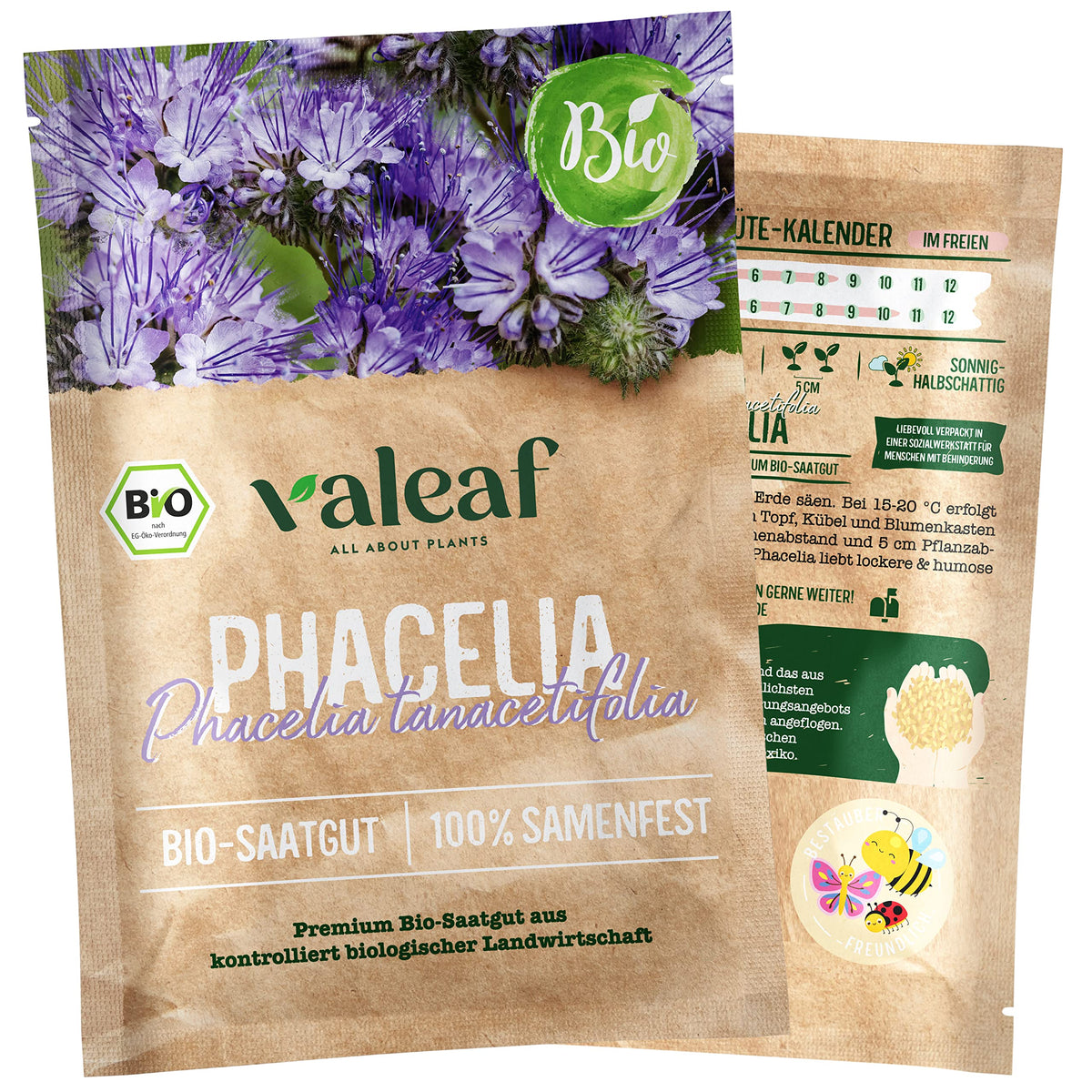 BIO Wildblumen Samen – Einzeltütchen – Phacelia